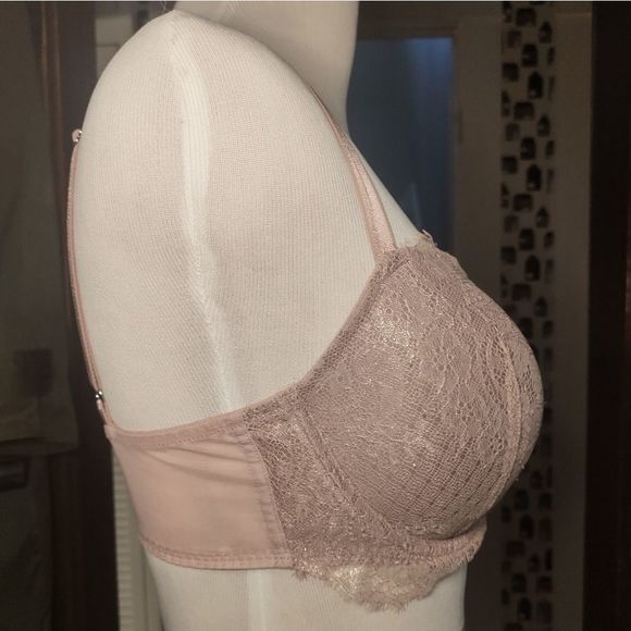 VS| DREAM ANGELS LINED DEMI SHIMMERY LACE BRA - Picture 2 of 7